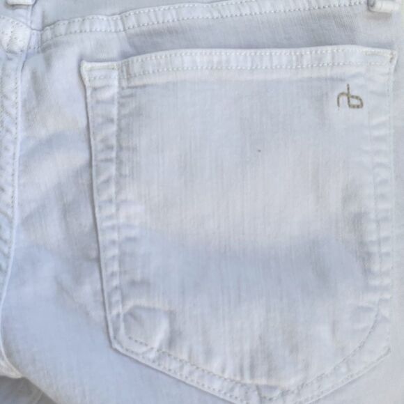 Rag & Bone Womens Aged Bright White The Dre Slim Boyfriend Stretch Jean Sz 26 - Picture 9 of 16